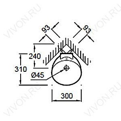 Jacob Delafon Скобы для писсуара "Coquelle 2" E2596-NF, для угловой установки – фотография-2